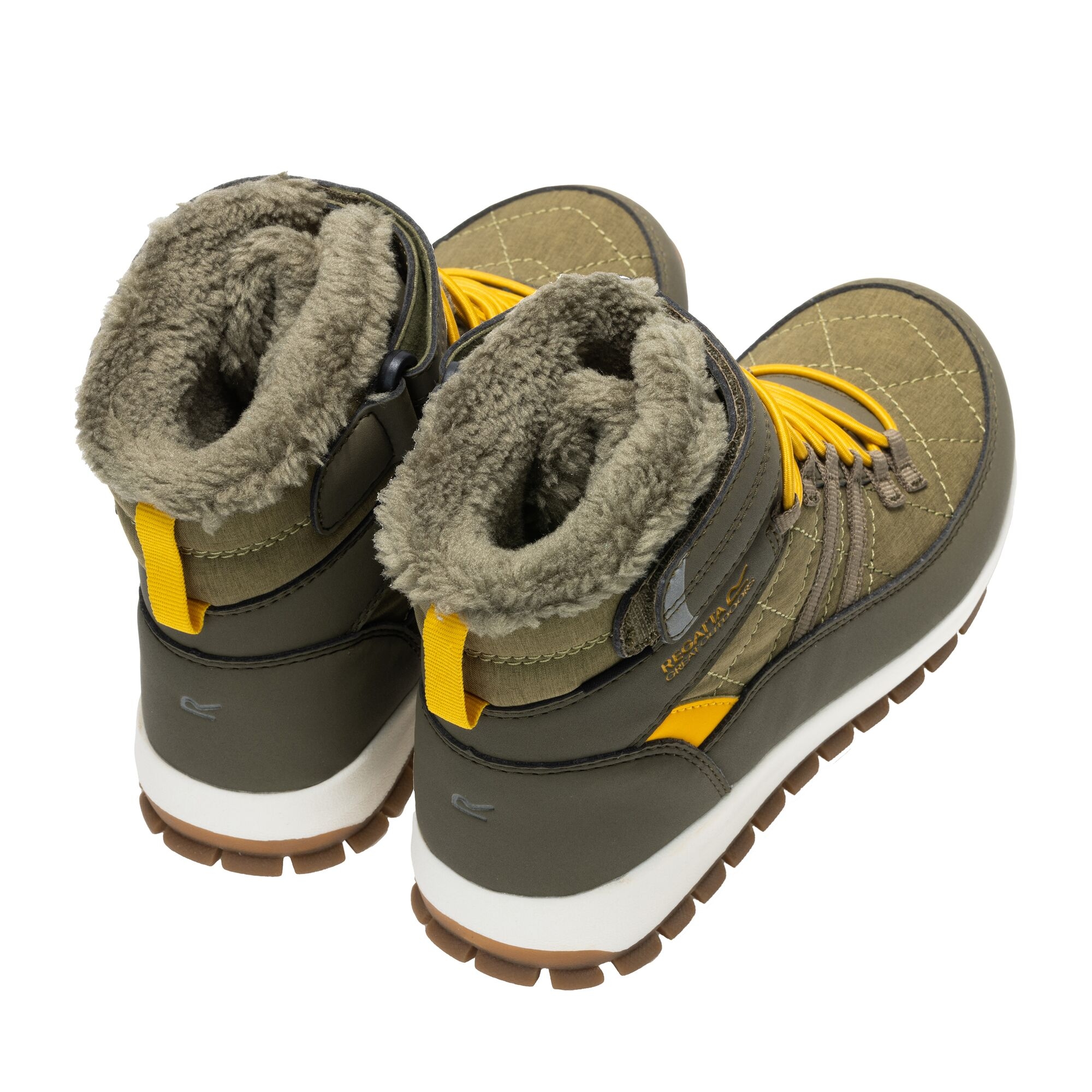 Regatta   Buty dziecięce casual z membraną Elbourne Jnr ocieplane Zielony