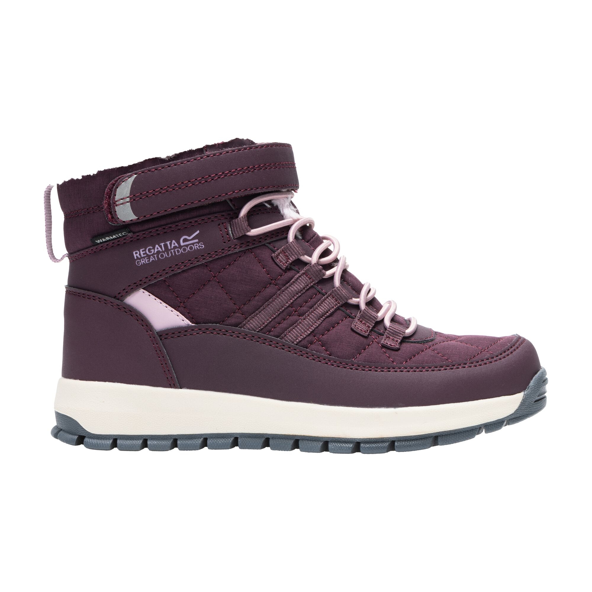Regatta Buty dziecięce casual z membraną Elbourne Jnr ocieplane Różowy