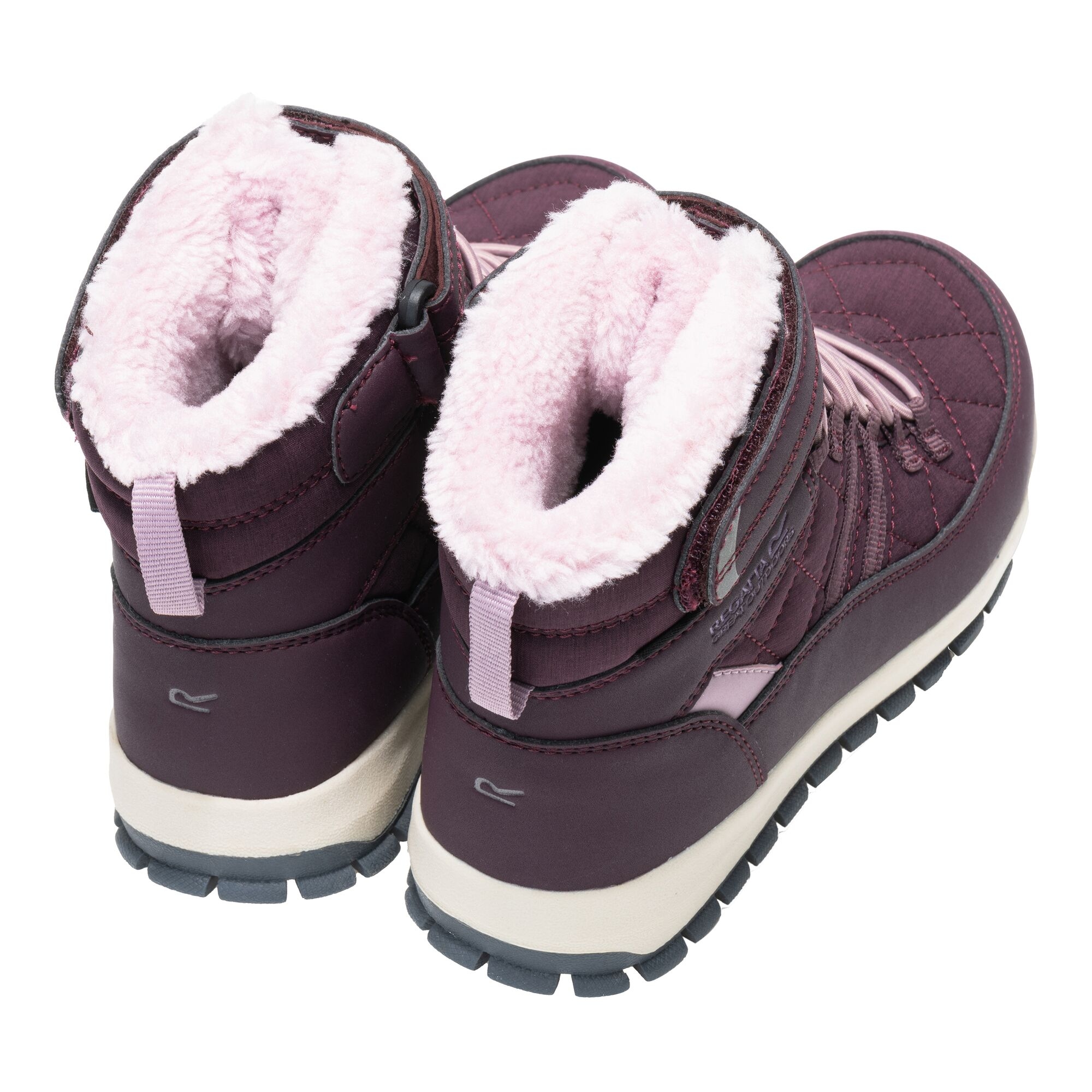 Regatta   Buty dziecięce casual z membraną Elbourne Jnr ocieplane Różowy