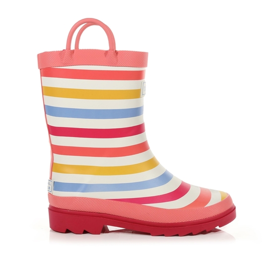 Kids Minnow Printed Wellies Multi Stripe