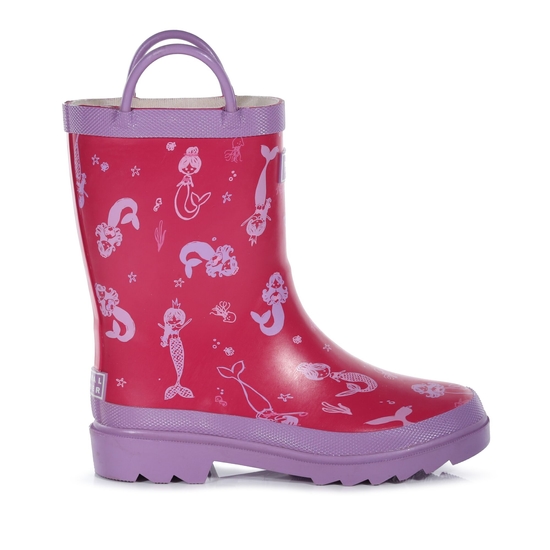 Kids Minnow Printed Wellies Santorini Sunset Mermaid