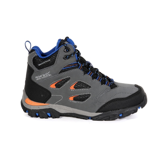 Kids' Holcombe Waterproof Mid Walking Boots Briar Blaze Orange