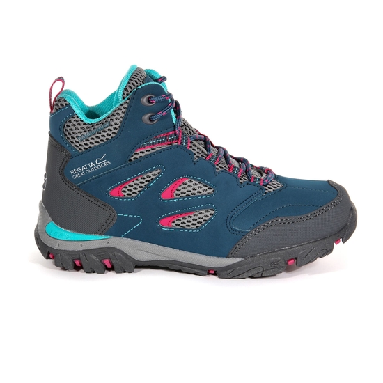 Kids' Holcombe Waterproof Mid Walking Boots Moroccan Blue Duchess 