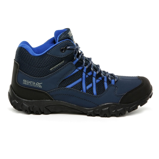 Kids' Edgepoint Waterproof Mid Walking Boots Deep Space Imperial Blue 