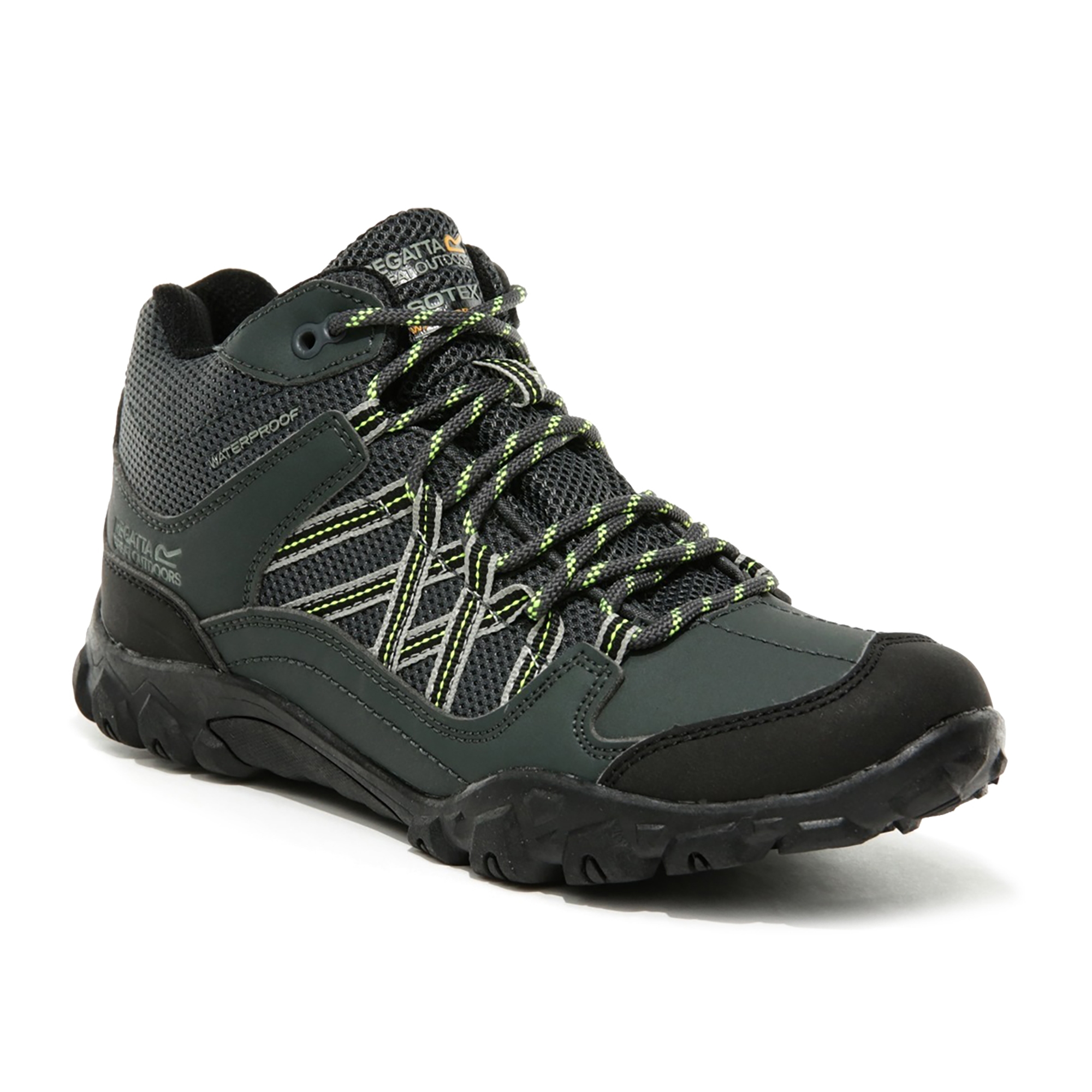 Regatta Dziecięce Buty Trekkingowe Edgepoint Mid Szaro-żółty