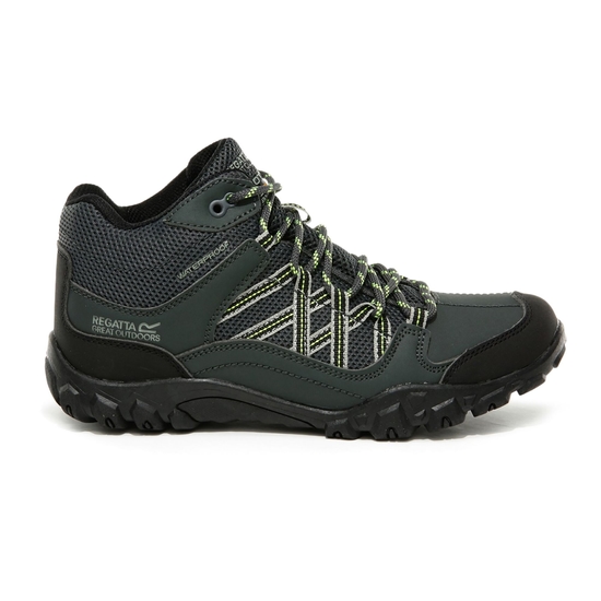 Kids' Edgepoint Waterproof Mid Walking Boots Briar Electric Lime