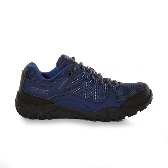 Kids' Edgepoint Waterproof Low Walking Shoes Admiral Blue Black 