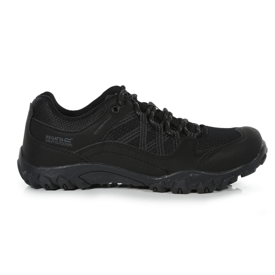 Kids' Edgepoint Waterproof Low Walking Shoes Black