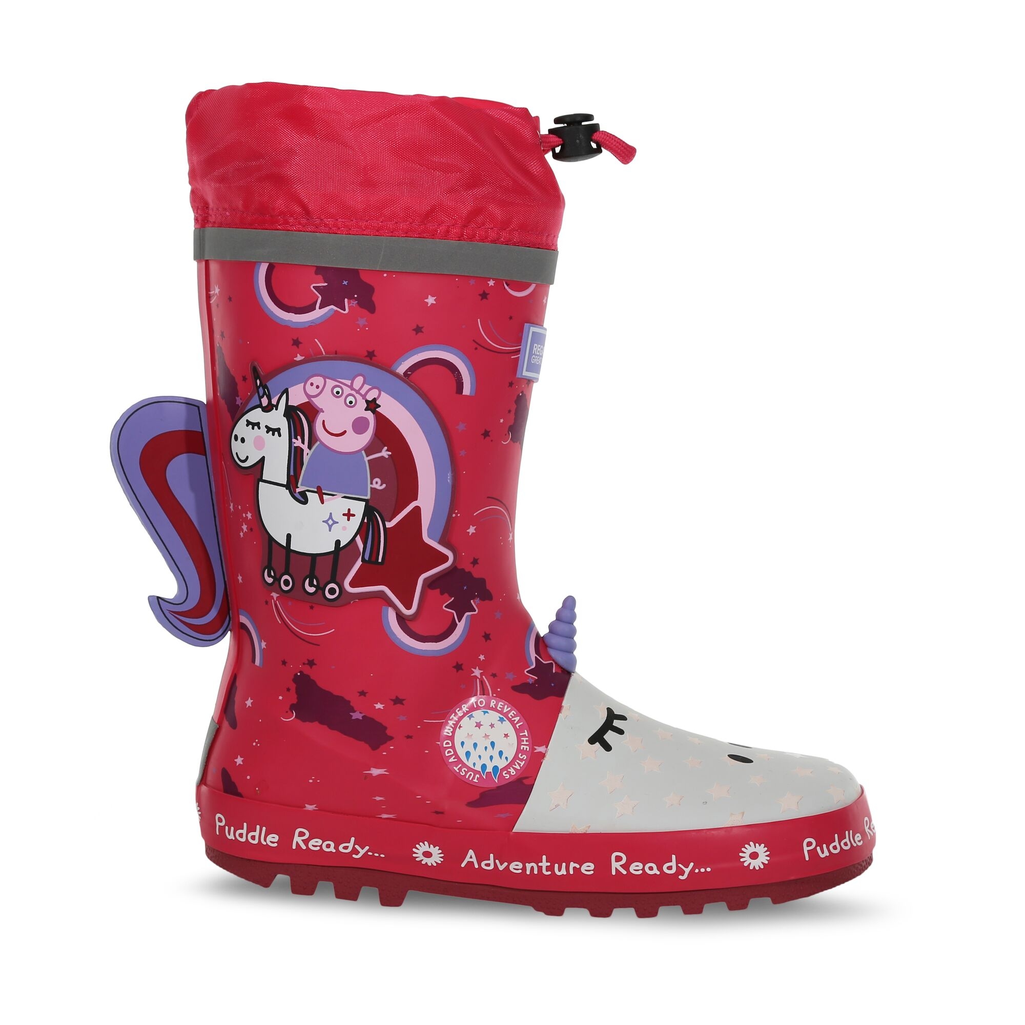 Regatta Dziecięce Kalosze Peppa Puddle Purpurowy, Rozmiar: 25