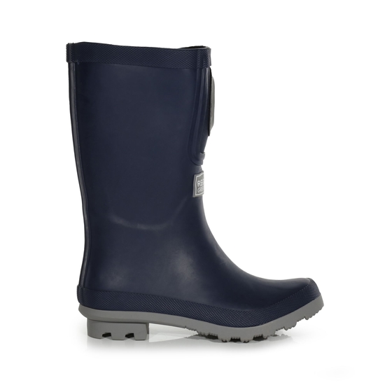 Kids' Fairweather Shine Brite Light Wellies Navy Storm Grey