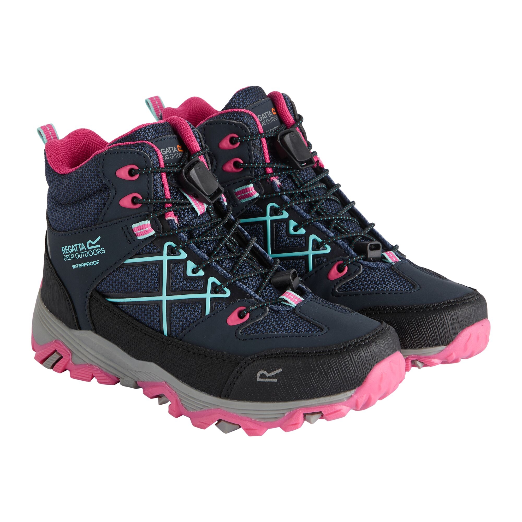Regatta   Buty dziecięce trekkingowe z membraną Samaris III Niebieski