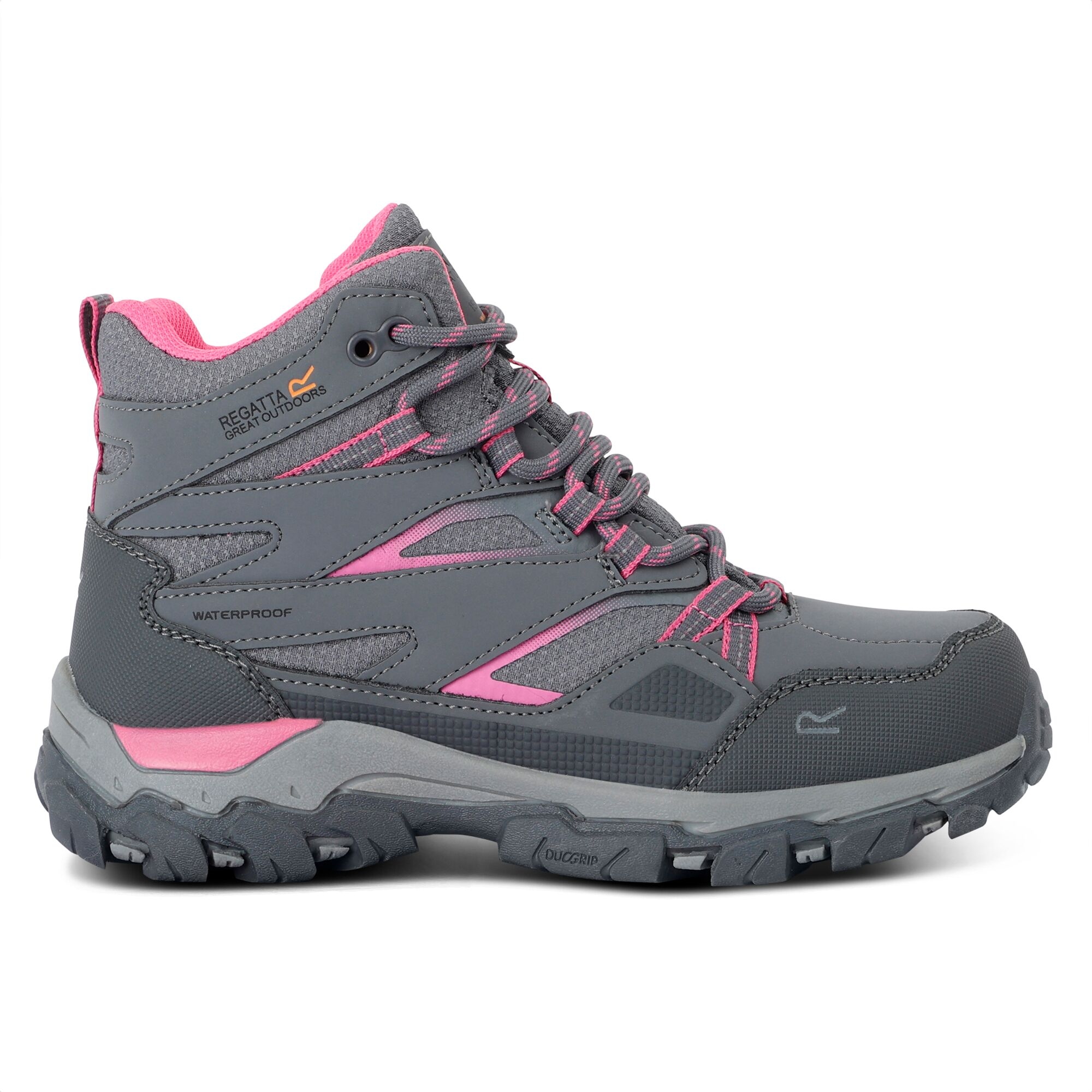 Regatta   Buty dziecięce trekkingowe z membraną Holcombe III Szary