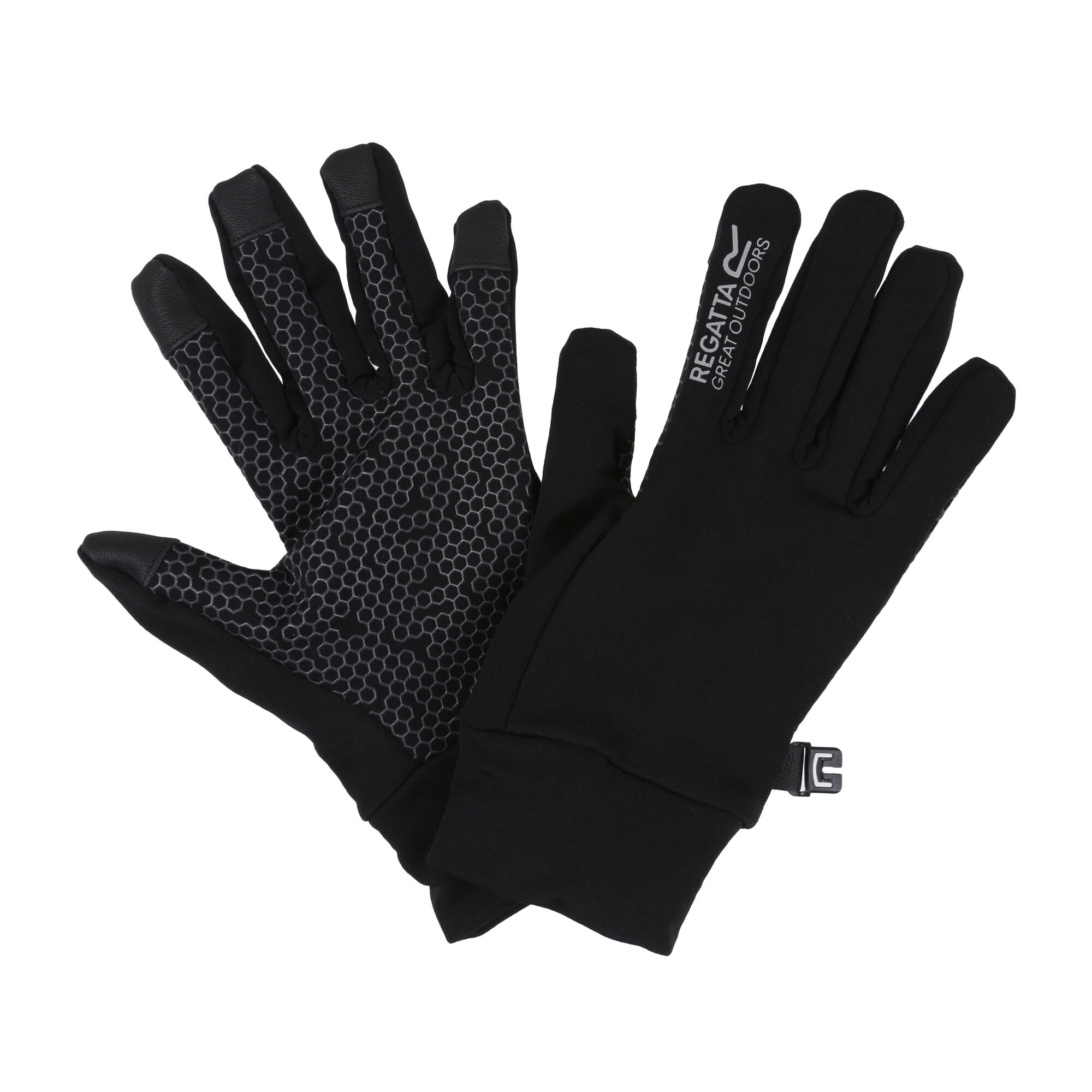 Regatta Kids’ Grippy Gloves Ii - Black Size 7-10 Years