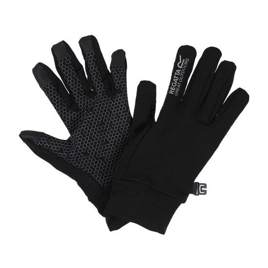 Kids' Lightweight Grippy Gloves II Black Dark Grey
