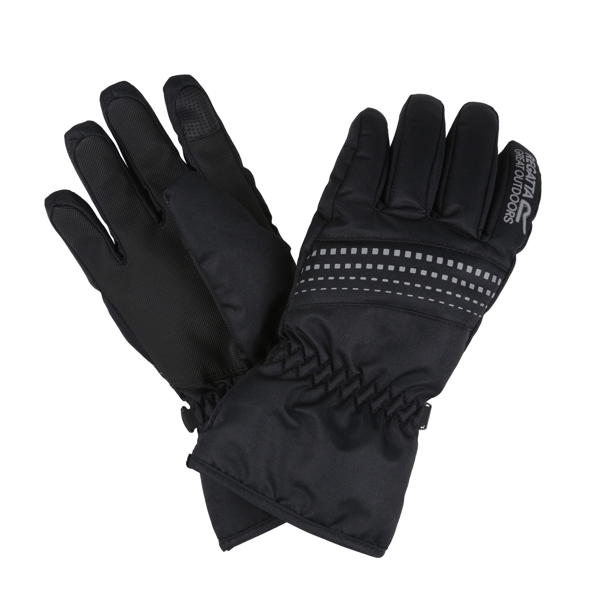 Photos - Winter Gloves & Mittens Regatta Kids Arlie Waterproof Gloves III Black, Size: 7-10 Years RKG060800 