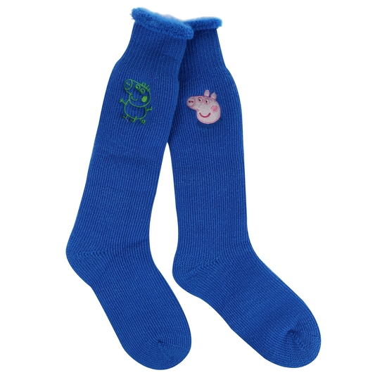 Pack de 2 paires de chaussettes Junior Wellington avec design Peppa Pig Bleu