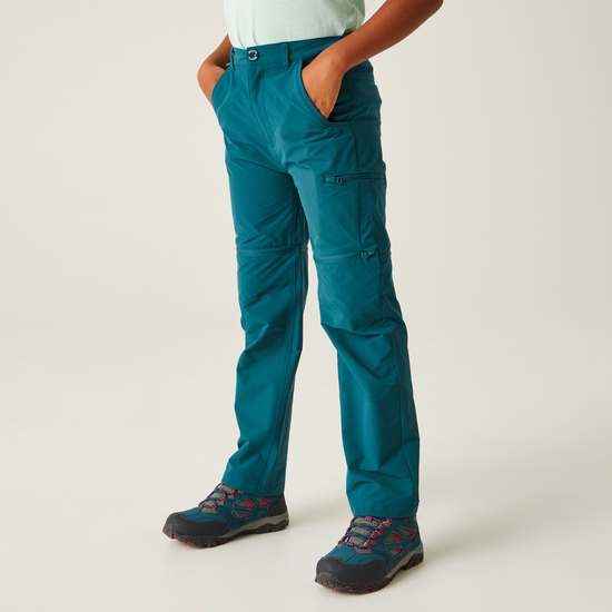 Highton Stretch Zip-Off-Wanderhose für Kinder Blau