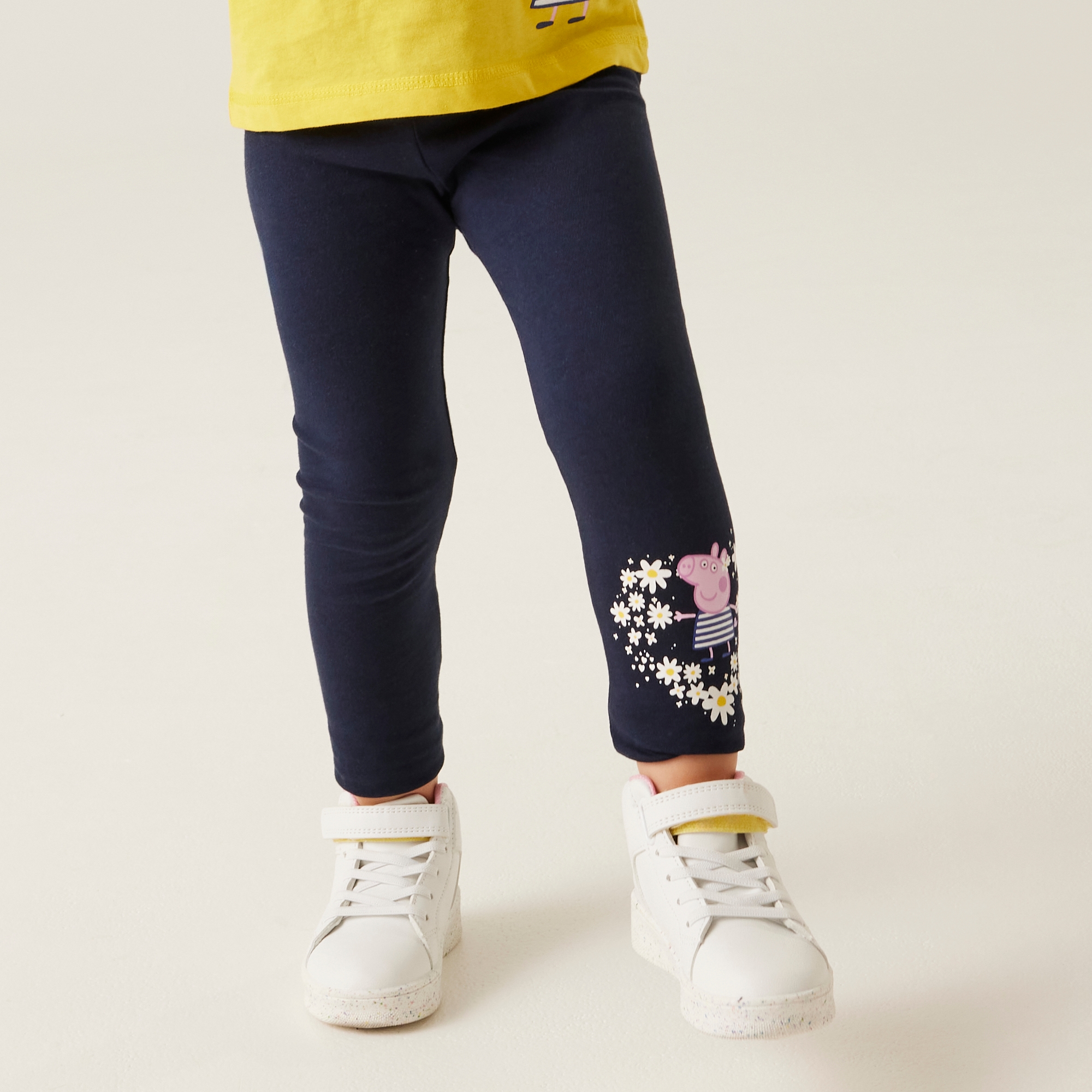 Regatta Dziecięce legginsy Peppa Set Maize Yellow Navy
