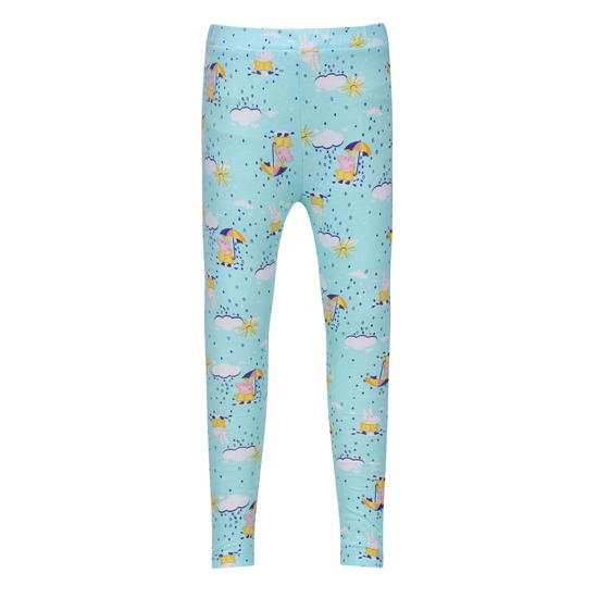 Kids' Peppa Pig Printed Leggings Aruba Blue Pink Fusion