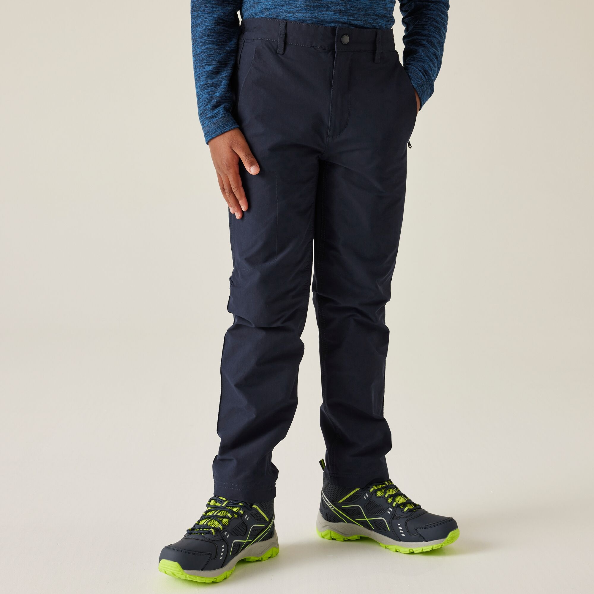 Regatta Spodnie dziecięce trekkingowe ocieplane Highton Granatowy