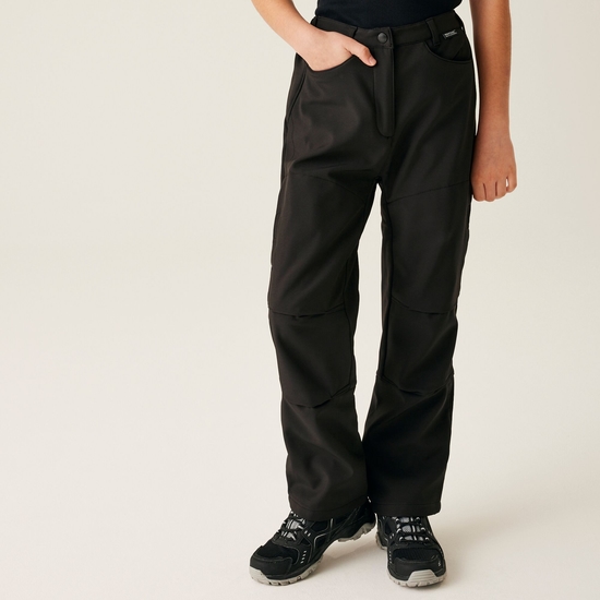 Kids' Softshell Trousers Black