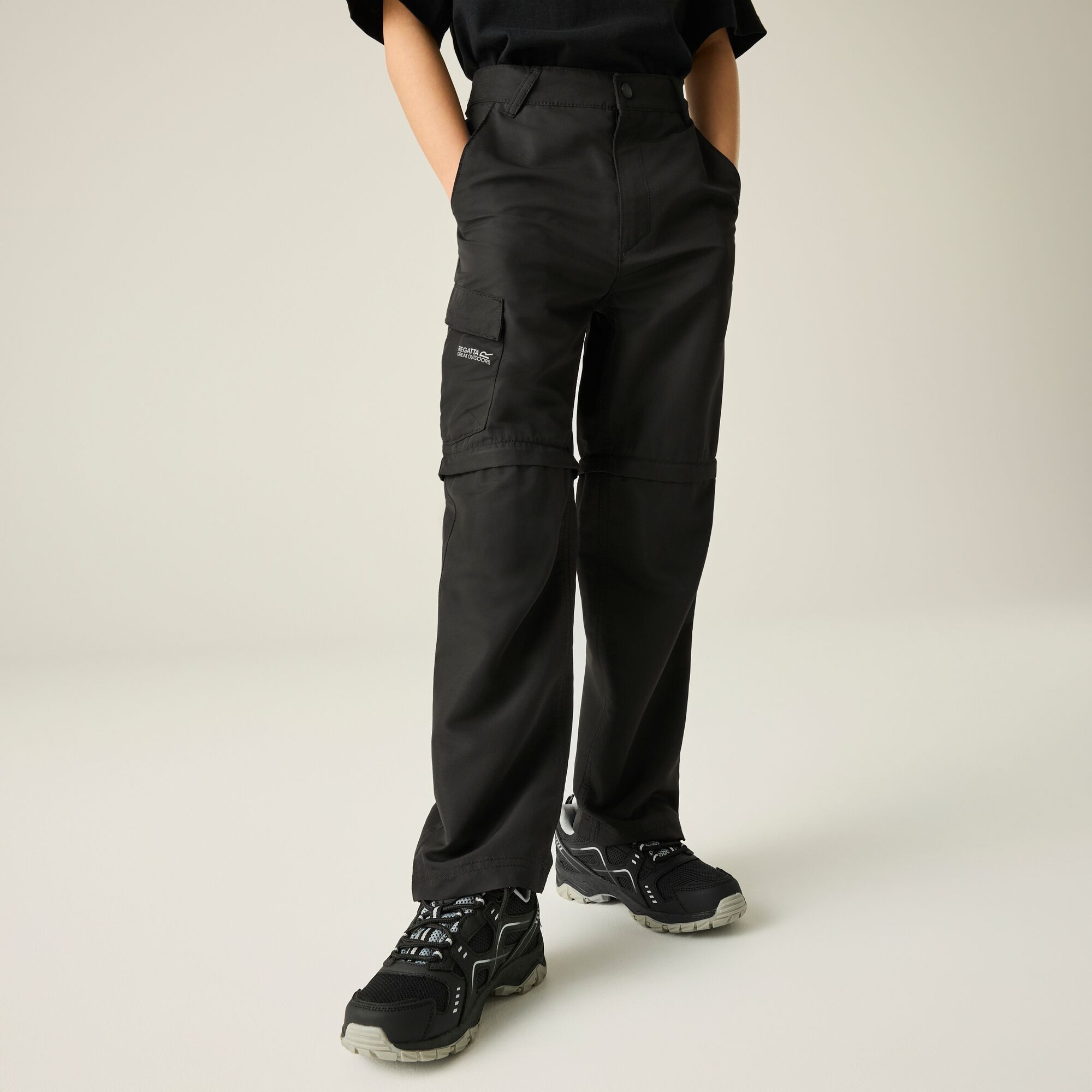Regatta Kids’ Sorcer Iii Zip Off Trousers - Black Size 8-9 Years