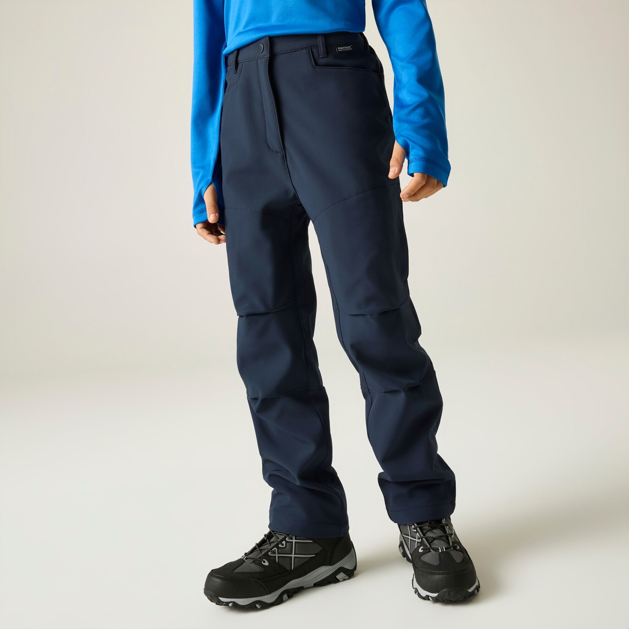 Regatta   Spodnie trekkingowe dziecięce Softshell Niebieski