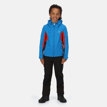 Kids' Acidity V Softshell Jacket Imperial Blue Fiery Red