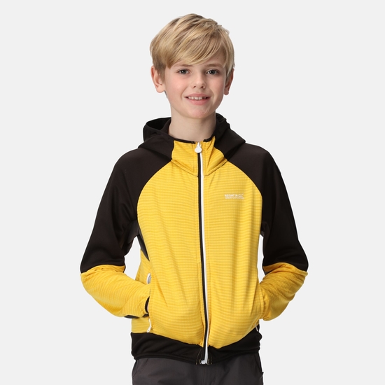 Kids' Prenton II Softshell Jacket California Yellow Black