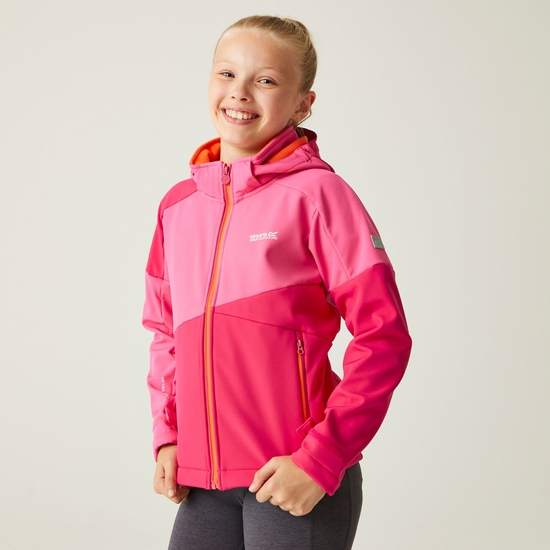 Kids' Acidity VII Softshell Jacket Flamingo Pink Pink Potion