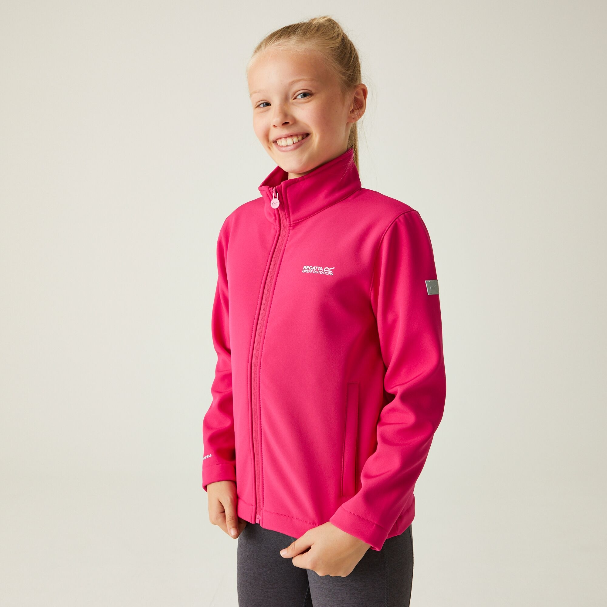 Regatta Dziecięcy softshell Cera Fuksja