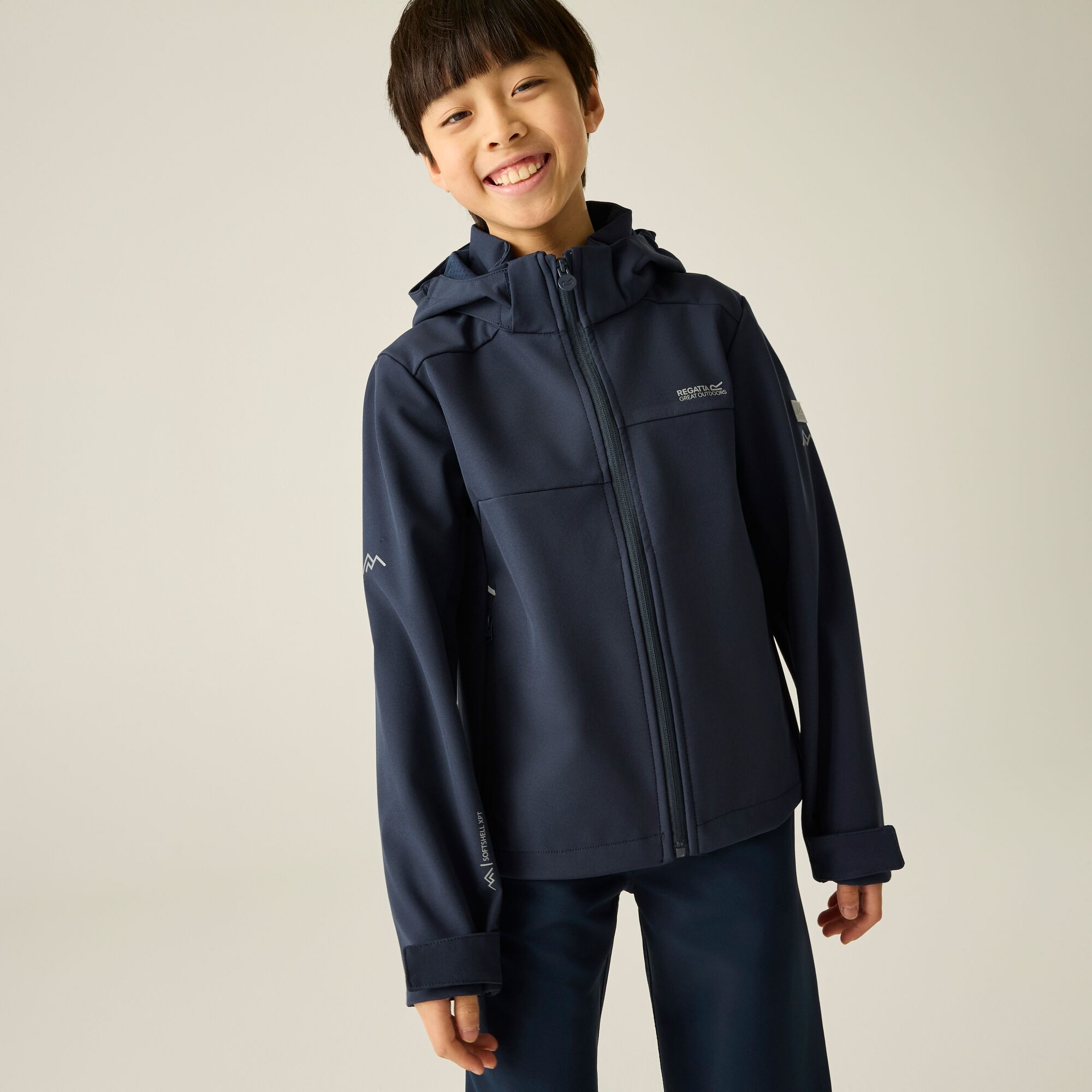 Regatta Softshell dziecięcy przeciwdeszczowy Acidity Niebieski