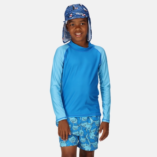Dziecięca koszulka do pływania Hoku Niebieski