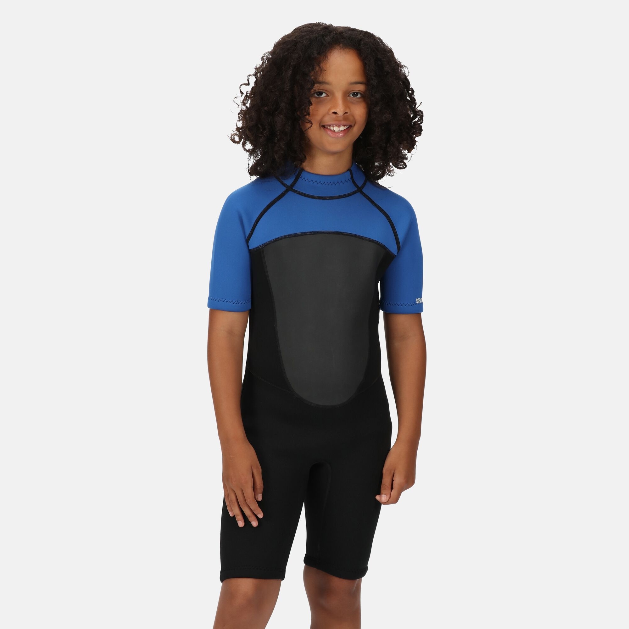 Photos - Swimwear Regatta Kids' Shorty 2mm Wetsuit Black Nautical Blue Dark Grey, Si 