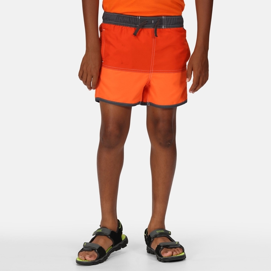 Kids' Sergio Swim Shorts Rusty Orange Blaze Orange 