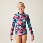 Tahoe Blue Tropical Leaf Print