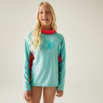 Aruba Blue Peach Bloom Tropical Leaf