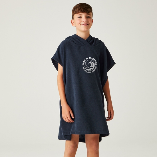 Kids' Towel Robe Navy