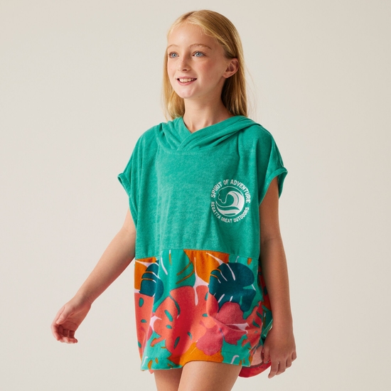 Poncho de bain Towel Robe II pour enfant Bleu