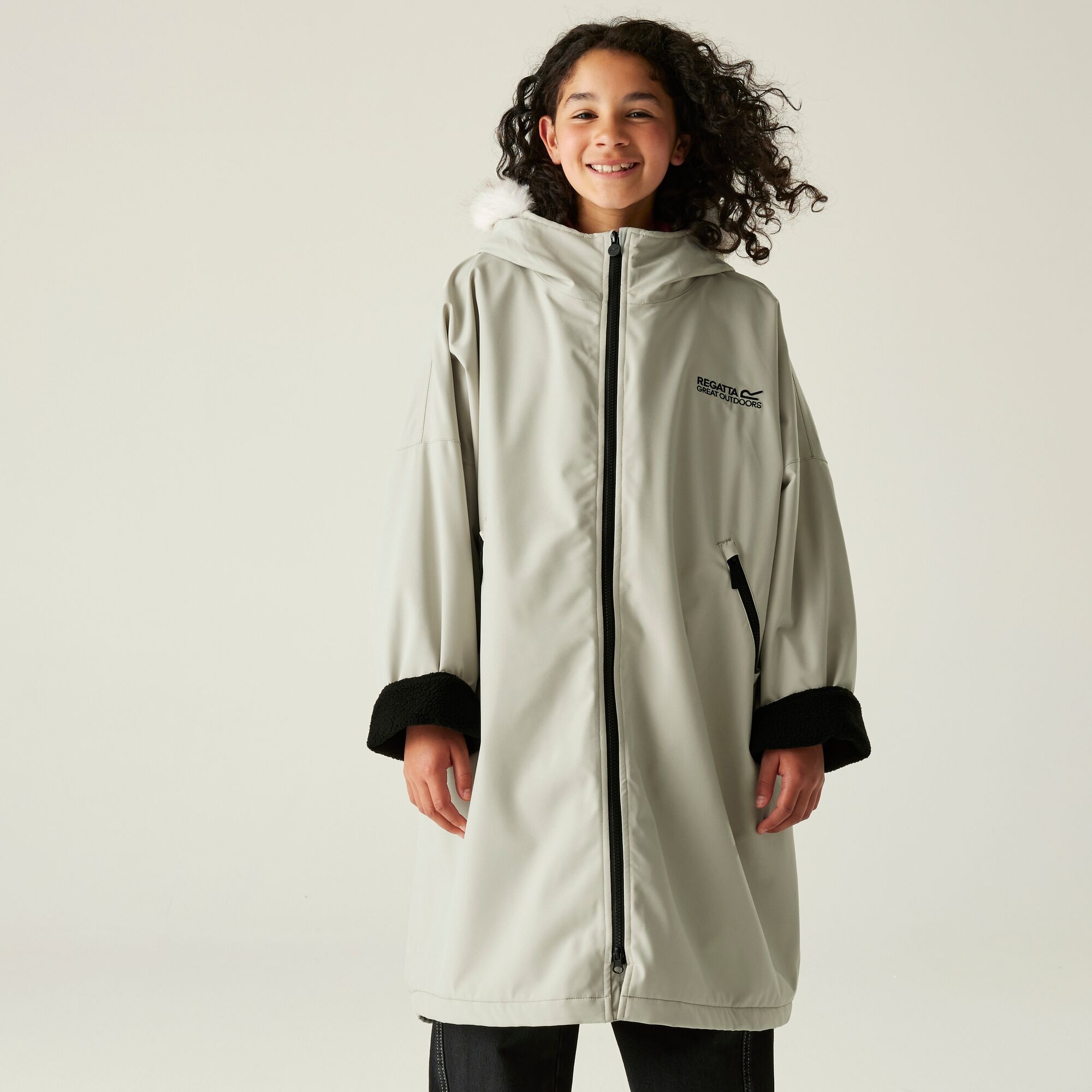 Regatta Junior Changing Robe Pro Size: 5-9 Years Unisex Kids Grey