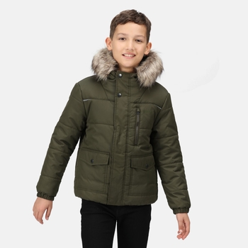 Kids' Parvaiz Insulated Hooded Jacket Dark Khaki
