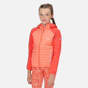 Kids' Kielder V Hybrid Insulated Jacket Fusion Coral Neon Peach