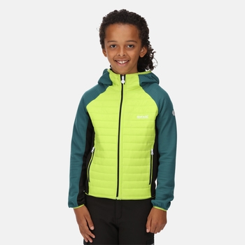 Kids' Kielder V Hybrid Insulated Jacket Bright Kiwi Pacific Green