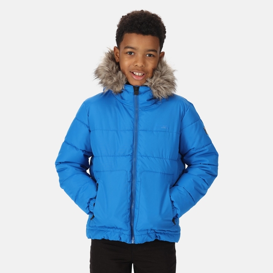 Kids' Parkes Fur Trim Parka Skydiver Blue