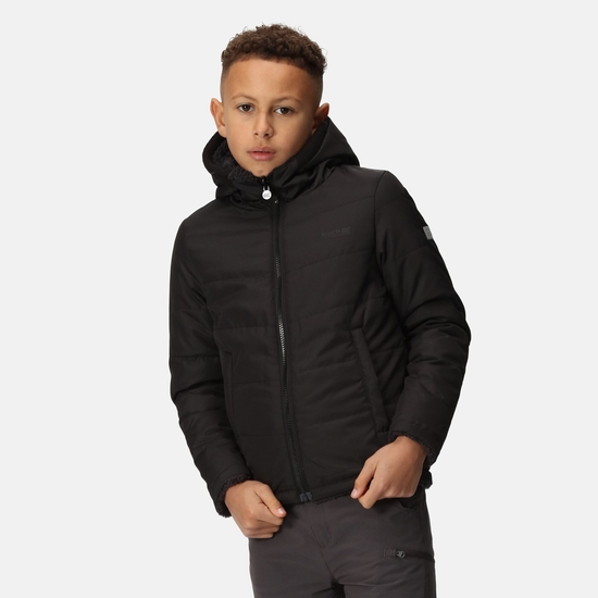 Kids' Kyrell Reversible Jacket Black Seal Grey