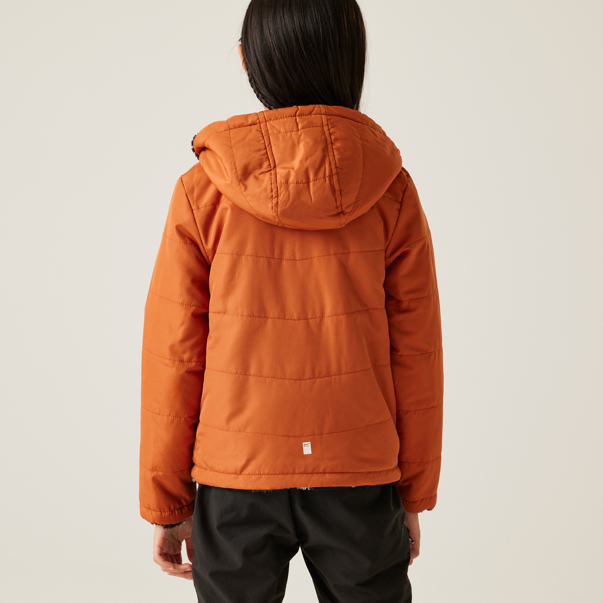 Regatta Kurtka przejściowa dziecięca dwustronna Kyrell Pomarańczowy/moro