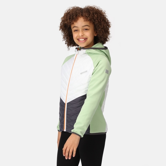 Kids' Kielder Hybrid VII Jacket Quiet Green White Seal Grey