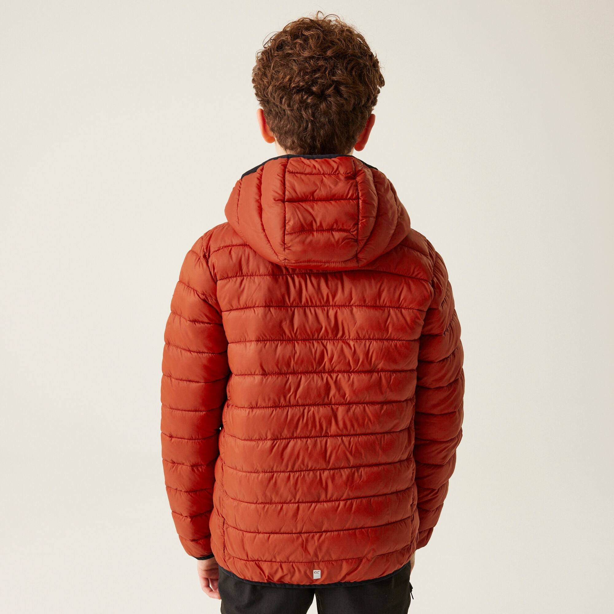 Regatta Kurtka dziecięca przejściowa ocieplana pikowana z kapturem Marizion Czerwony