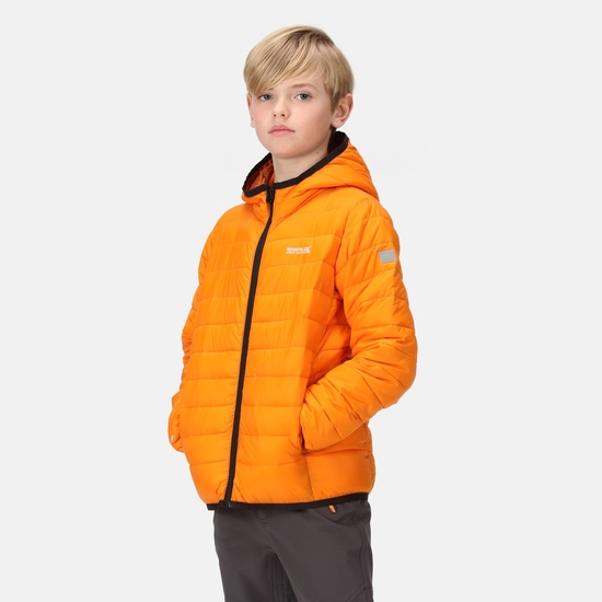 Kids' Hooded Marizion Padded Jacket Orange Pepper