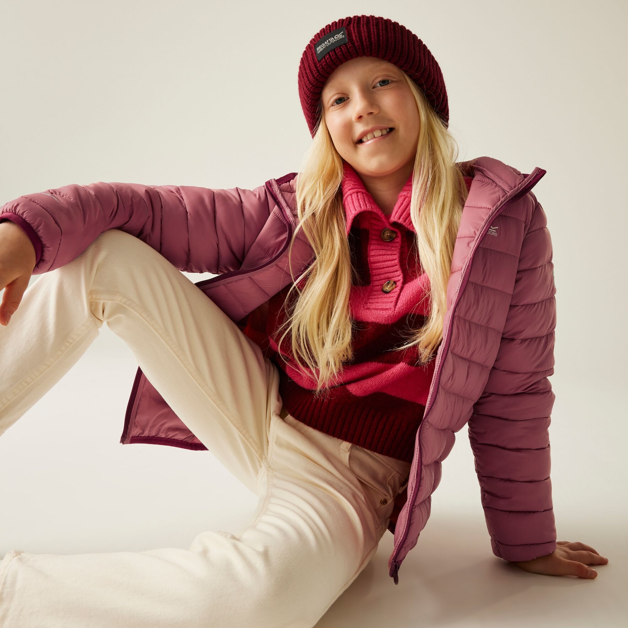 Regatta Kids’ Hooded Marizion Padded Jacket Size: 7-8 Years Unisex Kids Pink